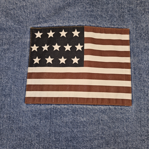Polo Ralph Lauren Blue Denim American Flag Jacket - Picture 3 of 6